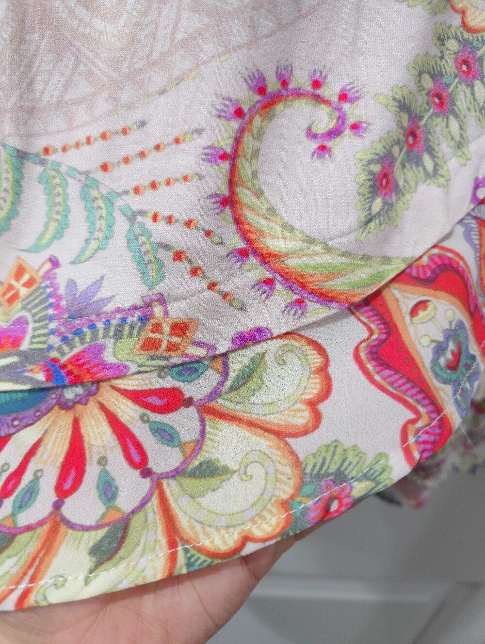 Desigual Multi-Color Boho Mandala Paisley Sleeveless Layered Tank Top, S - Picture 8 of 14